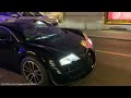 bugatti veyron super sport in milan loud sound start up and acceleration