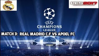 (PES 18 MOD)Pro Evolution Soccer 2017 |UEFA Champions League|Real Madrid C.F VS APOEL FC