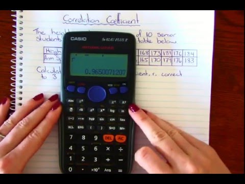 Correlation Coefficient CASIO calculator Correlation Coefficient CASIO calculator