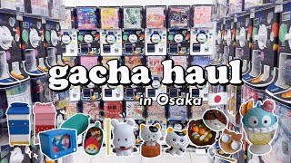 $100 gacha haul challenge in Osaka 🇯🇵 Japan capsule toy unboxing 📦