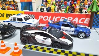 Police car toy racing | LEGO Stop Motion | Car race for kids