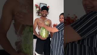 Watermelon pregnant  challenge 🍉🍉fake pregnancy| full video on my channel 🍉😂