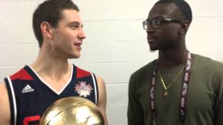 Player Correspondent Myck Kabongo with All-Star MVP Jimmer Fredette