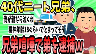 40代ニート兄弟、弟が兄をボコボコにして逮捕されるｗ【2ch面白いスレ】【ゆっくり解説】