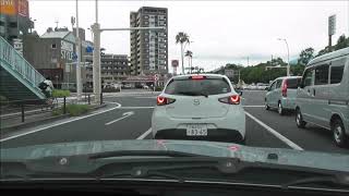 車載動画　郡元産業道路入口～国道225号～城南通り～高見馬場　風景　ｘ4倍速