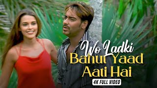 Woh Ladki Bahut Yaad Aati Hai - 4K Video | Ajay Devgan, Neha Dhupia | Qayamat | Real4KVideo