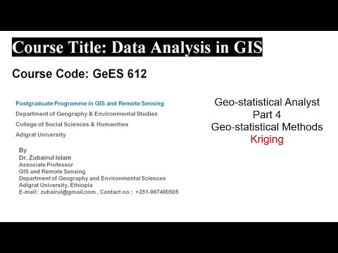 Geostatistical Analysis - Kriging Using ArcGIS - YouTube