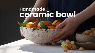 Handmade Ceramic Bowl Without a Pottery Wheel: Slab Technique