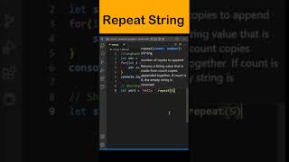 String Repeat Trick?? #shorts #javascript #coding #programming
