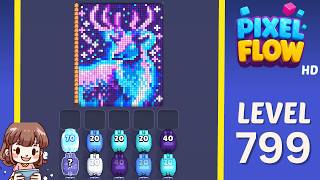 Pixel Flow Level 799 Solution Walkthrough