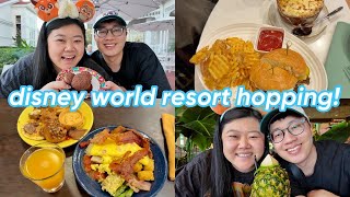 trying the best disney world food at the resorts! 😋 breakfast buffet, resort hopping, lounges 🍔🍜🍳