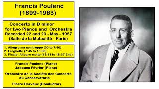 Francis Poulenc (1899-1963) - Concerto for two Pianos and Orchestra in D minor