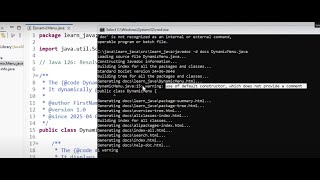 Java 126: Resolve warning: use of default constructor, which does not provide a comment