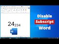 How to Go Back From Subscript Out on Microsoft Word