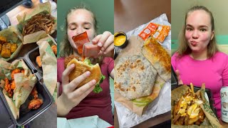 jellybean sweets tiktok mukbang compilation | eating wingstop, chipotle, raising canes and more
