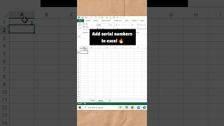 In excel how to put serial number | excel me serial numbers kaise add kare | Excel tips \u0026 shortcuts