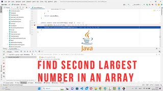 Java Program to find Second Largest Number in an Array