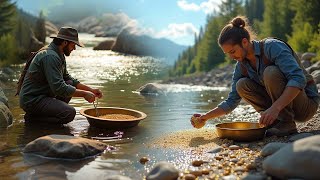 Step-by-step guide to gold panning | gold searching technique | How to find gold in river sand