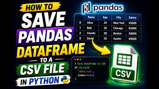 How to save a Pandas Dataframe to a csv file in Python #howto