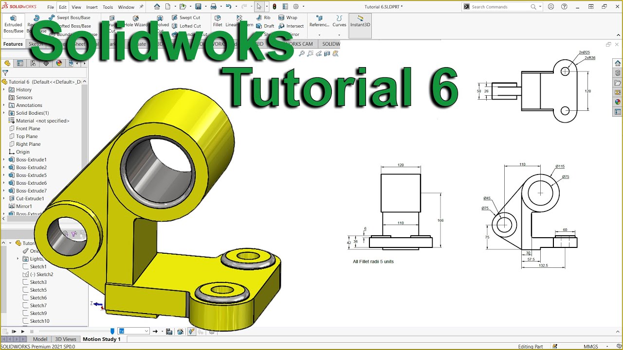 Solidworks 2021 Tutorial For Beginners Solidworks Drawing Solidworks 2021 Tutorial For Beginners Solidworks Drawing
