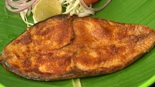 சுவையான வஞ்சிரம் மீன் வறுவல் - How to Make Tasty sear fish Fry - sear fish fry - fish fry in tamil