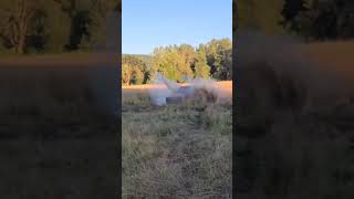 Square Body Chevy Jumps Creek. #car #jump #blooper #crash #4x4