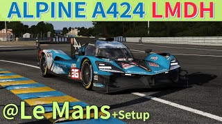 Le Mans 24h Alpine A424 LMDh + Setup  Assetto Corsa