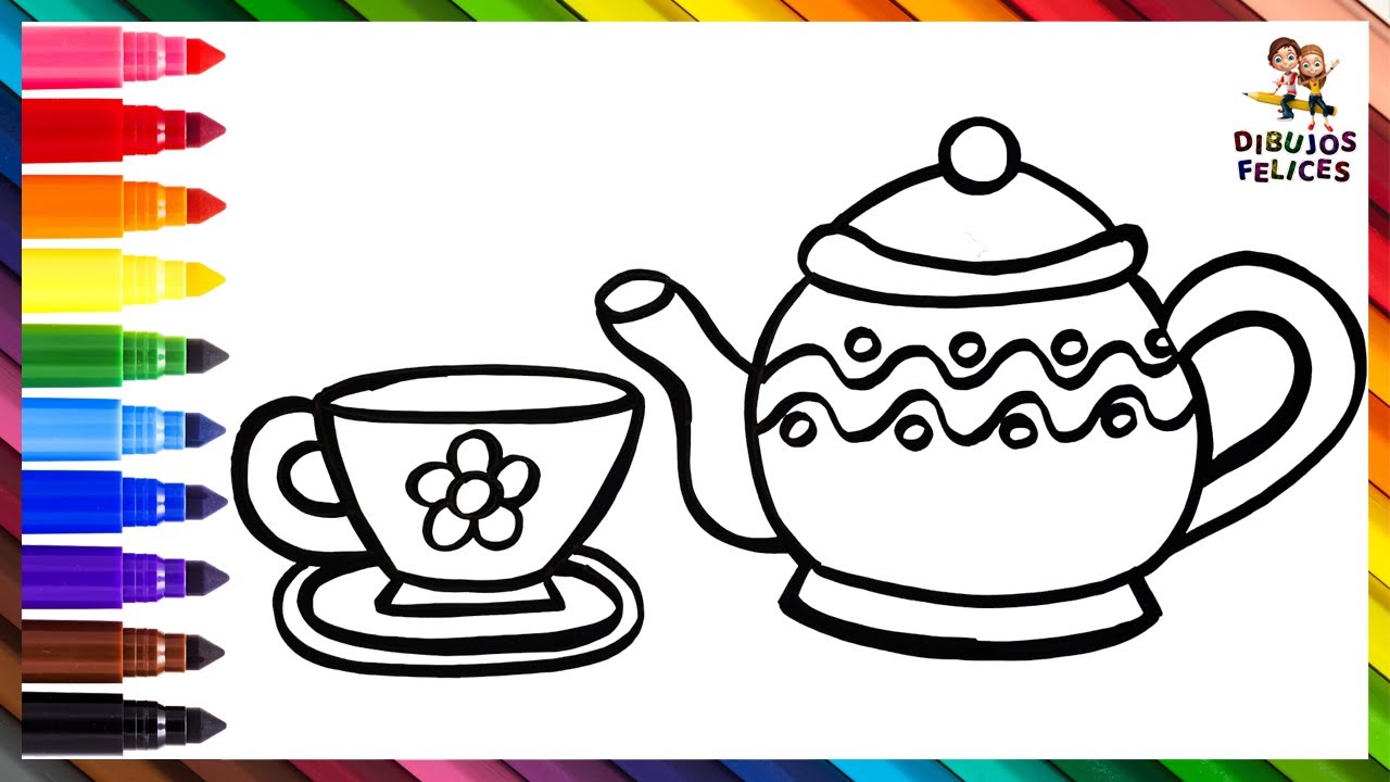 Dibujo De Tetera Y Taza