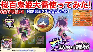 強い！祝 フユニャン金貨 カンスト！桜百鬼姫大喬 使ってみた！【妖怪三国志 国盗りウォーズ】桜百鬼姫 フユ金貨 稼ぎ方 氷バフ 氷ダメージアップ 討伐戦 天星どんどろYo-Kai Watch masa