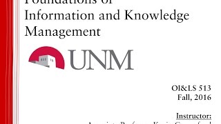 OILS 513, Module 9 Information Technology Management (2018)