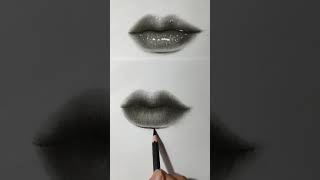 how to draw lips/how to draw glossy lips/realistic lips drawing tutorial/art/realistic drawing/bts