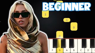 Flowers - Miley Cyrus | Beginner Piano Tutorial | Easy Piano