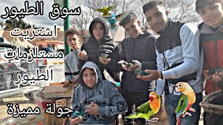 اشتريت🤑 مستلزمات الطيور 🦜فطام الزغاليل الكوكتيل 💉مجموع تمن المشتريات 💸شاهد كم طلع الحساب