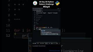 Day 4: Easy Inverted Right - Angled Triangle Pattern in Python | 30 Days of Code