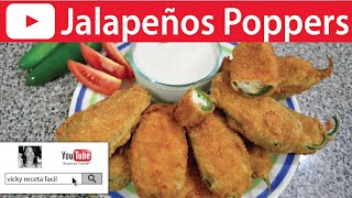 JALAPEÑOS POPPERS | Botanas | Vicky Receta Facil