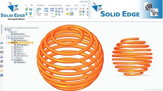 Solid edge Tutorial - 84 - How to Design a Spring Ball in solid edge