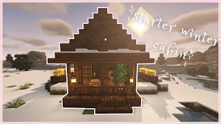Minecraft | Winter ❄️ Cabin Tutorial Starter House