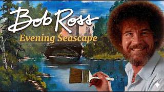 Bob Ross ASMR To Sleep | The Joy Of Painting | Black Screen | Majestic Mountains | Evening Seascape