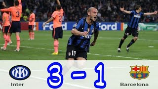 Inter 3-1 Barcelona All Goals & Extended Highlights - Classic Matches 2010