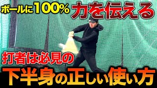 【初心者OK】地面への意識で打球が変わる！？手は『前膝』、足は『地面』へ。たったこれだけ！