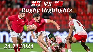 Georgia vs Tonga ● Rugby Highlights ● საქართველო - ტონგა ● რაგბი ● მიმოხილვა ● 24.11.2024