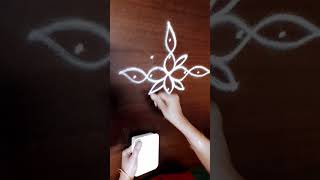 5x1 simple and unique rangoli design idea for beginners #rangoli #indianart