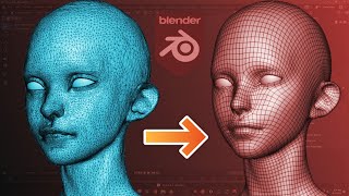 One Click Re-topology In Blender | Just 1 Click!!!!!