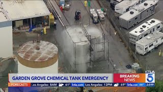 Officials concerned leaking chemical tank could explode
