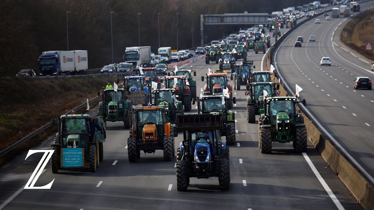 Landwirte Blockieren Autobahnen In Richtung Paris - YouTube