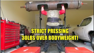 Strict Pressing a 100kg/220lb Log For Reps! | Road to 300lb Log Press