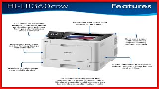 Brother Business Color Laser Printer, HL-L8360CDW, Wireless Networking