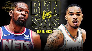 Brooklyn Nets vs San Antonio Spurs Full Game Highlights | Jan 9, 2022 | FreeDawkins