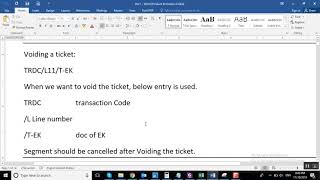How to Void a ticket in Amadeus