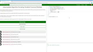 Intermediate Algorithm Scripting Smallest Common Multiple Learn freeCodeCamp14/21
